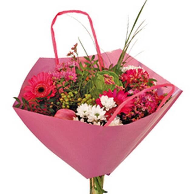Kraft bag pink
