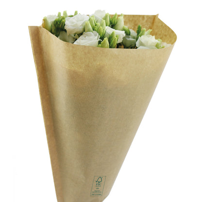 Natural Elm Sleeve with Flowers