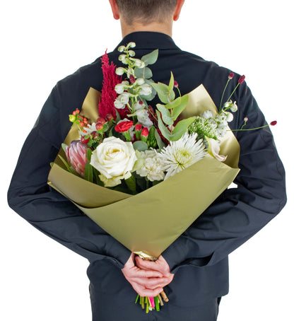 Gold Pearlized Skirt with Flowers